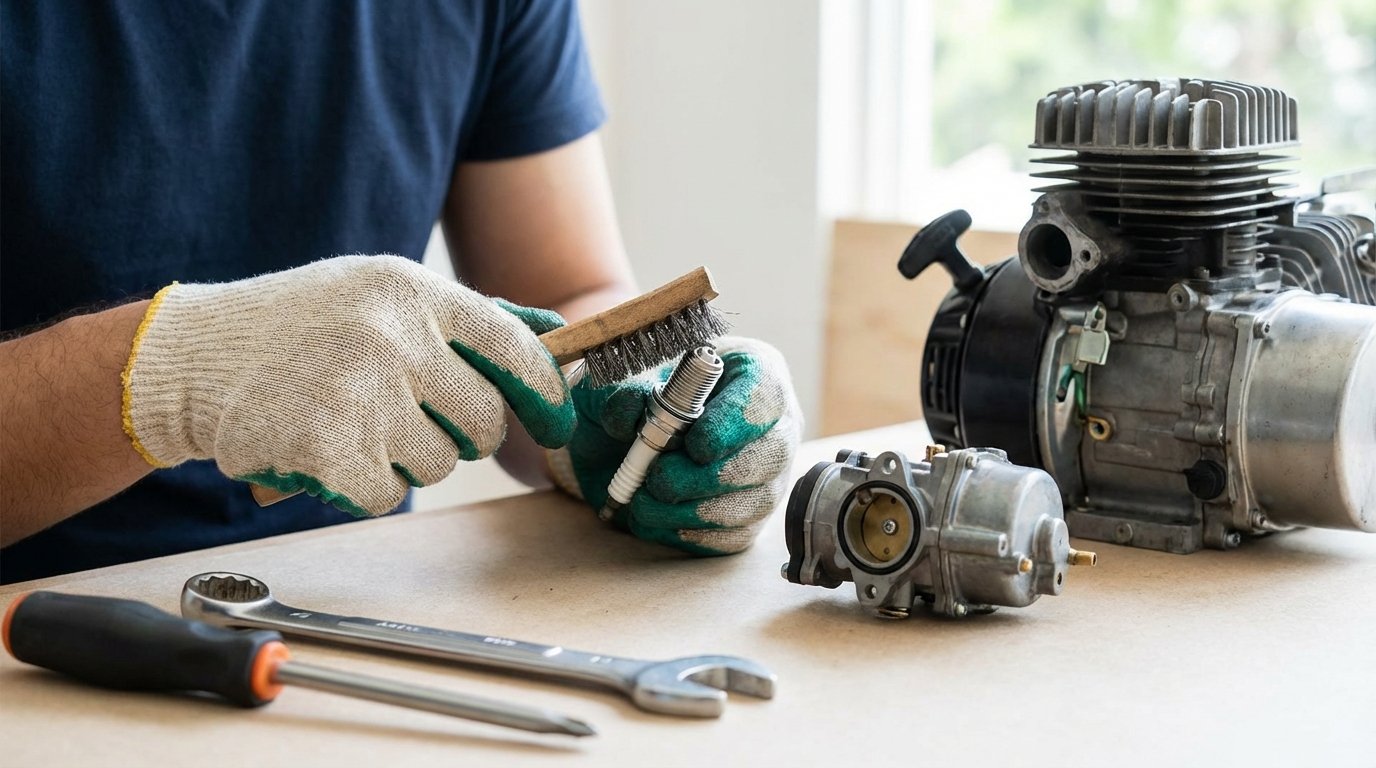 Догляд за свічкою та карбюратором мотоблока і газонокосарки