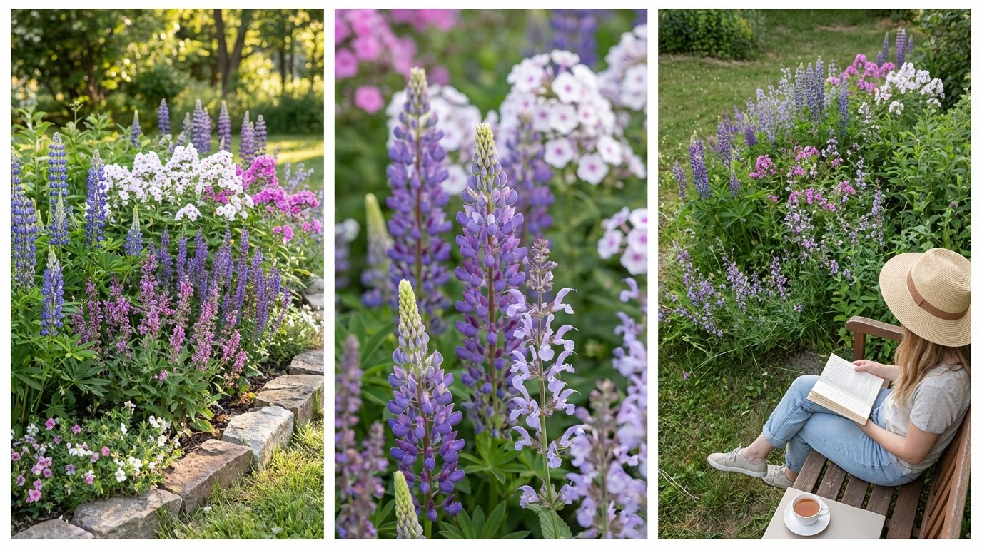 Багаторічні квіти люпин шавлія флокси без догляду