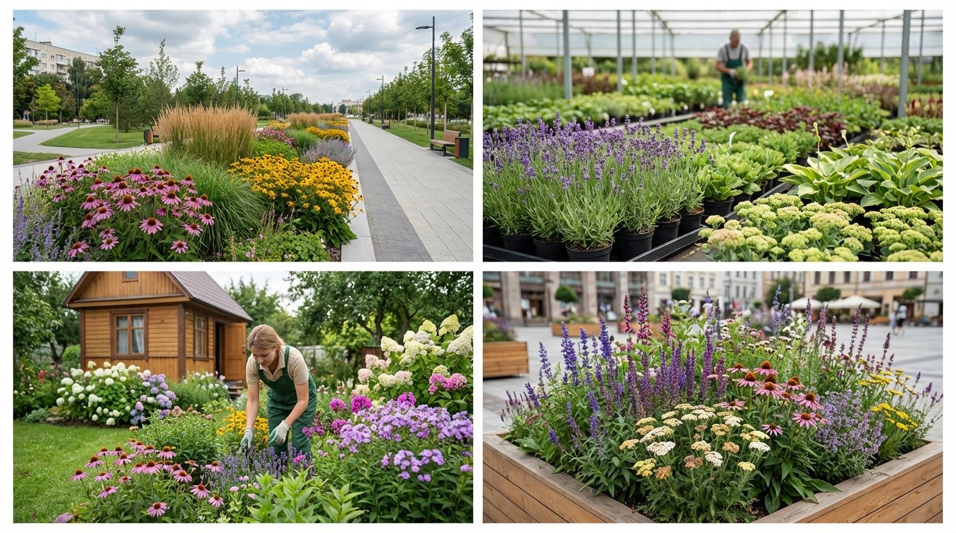 Багаторічні квіти в містах України Вигоди дачникам та бізнесу