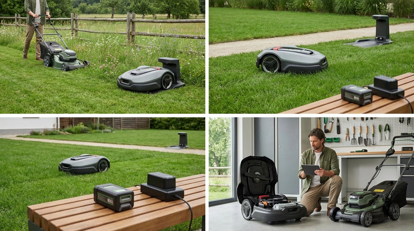 Робот-газонокосарка чи акумуляторна косарка що краще