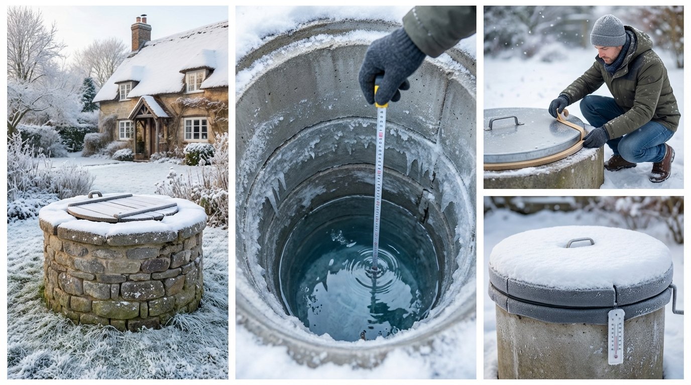 Перевірка колодязя взимку Рівень води й герметизація кришки