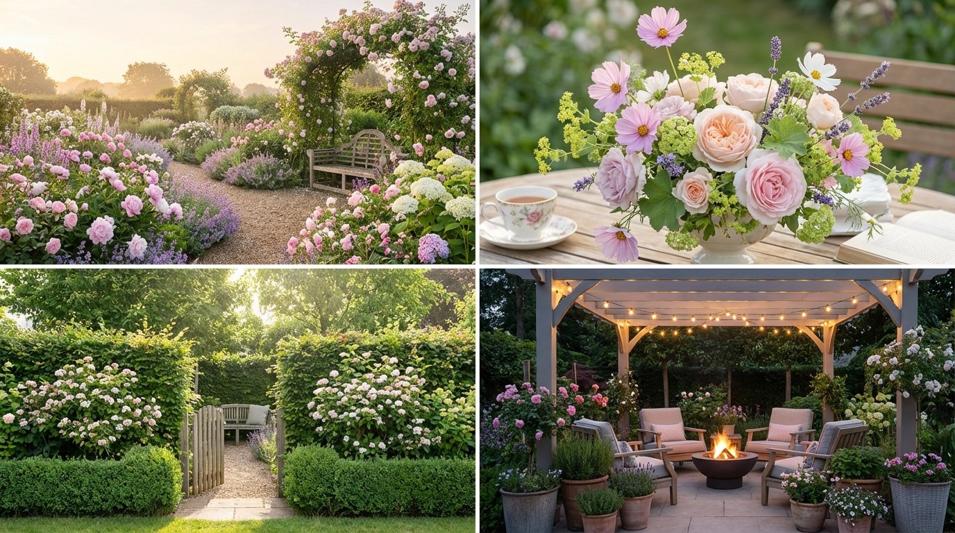 Романтичний сад зі звичних українських рослин і пастельних квітів