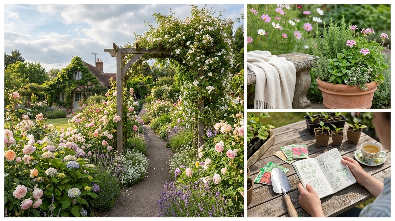 Романтичний сад в стилі вічного літа на дачі