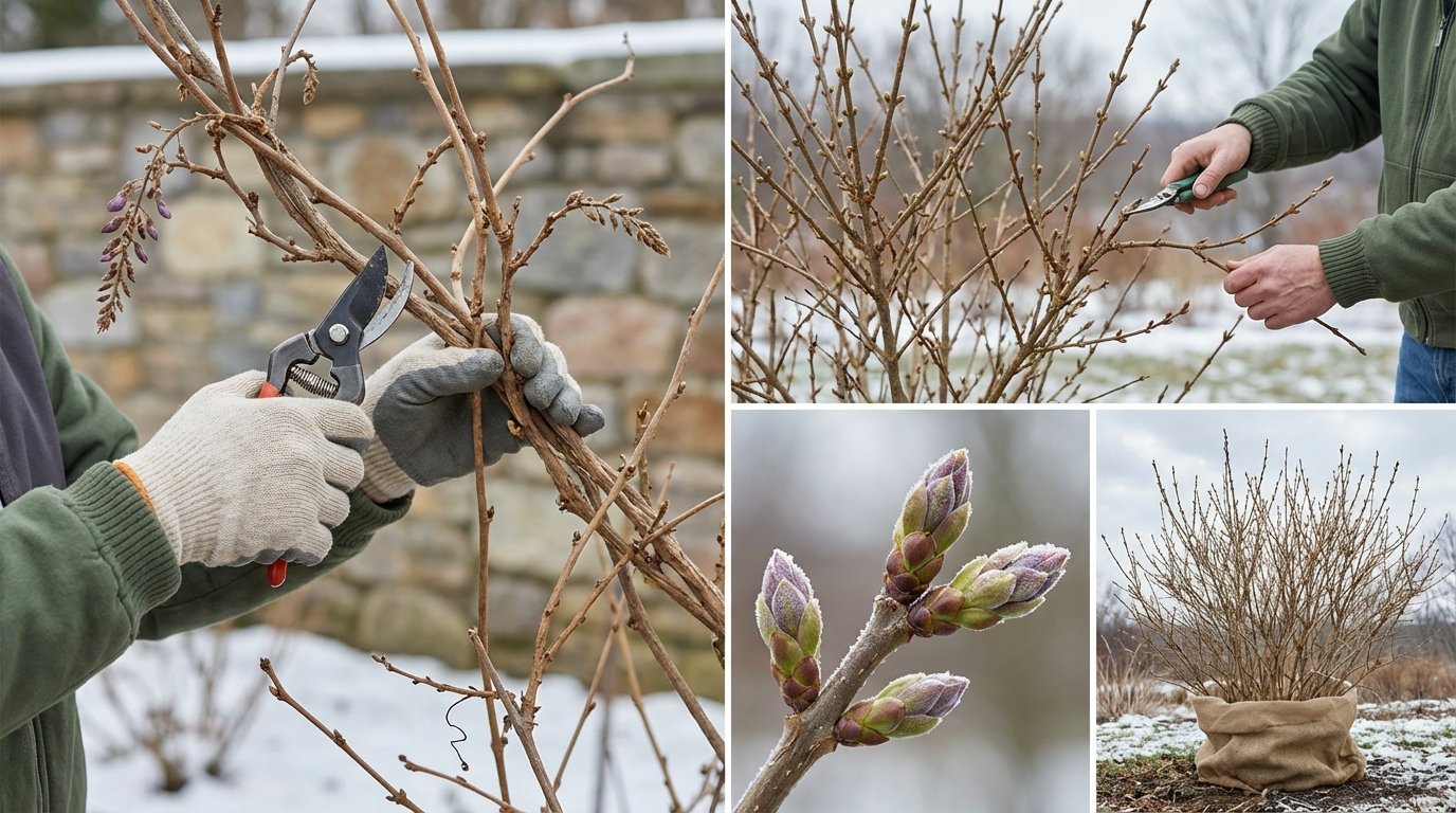 Санітарна обрізка гліцинії та форзиції взимку